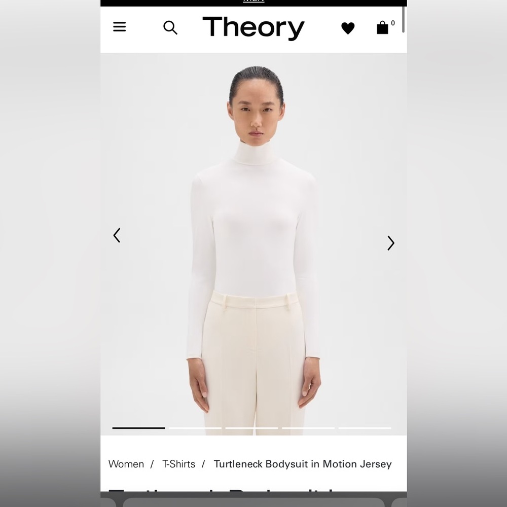 Theory bodysuit with turtleneck snap closure